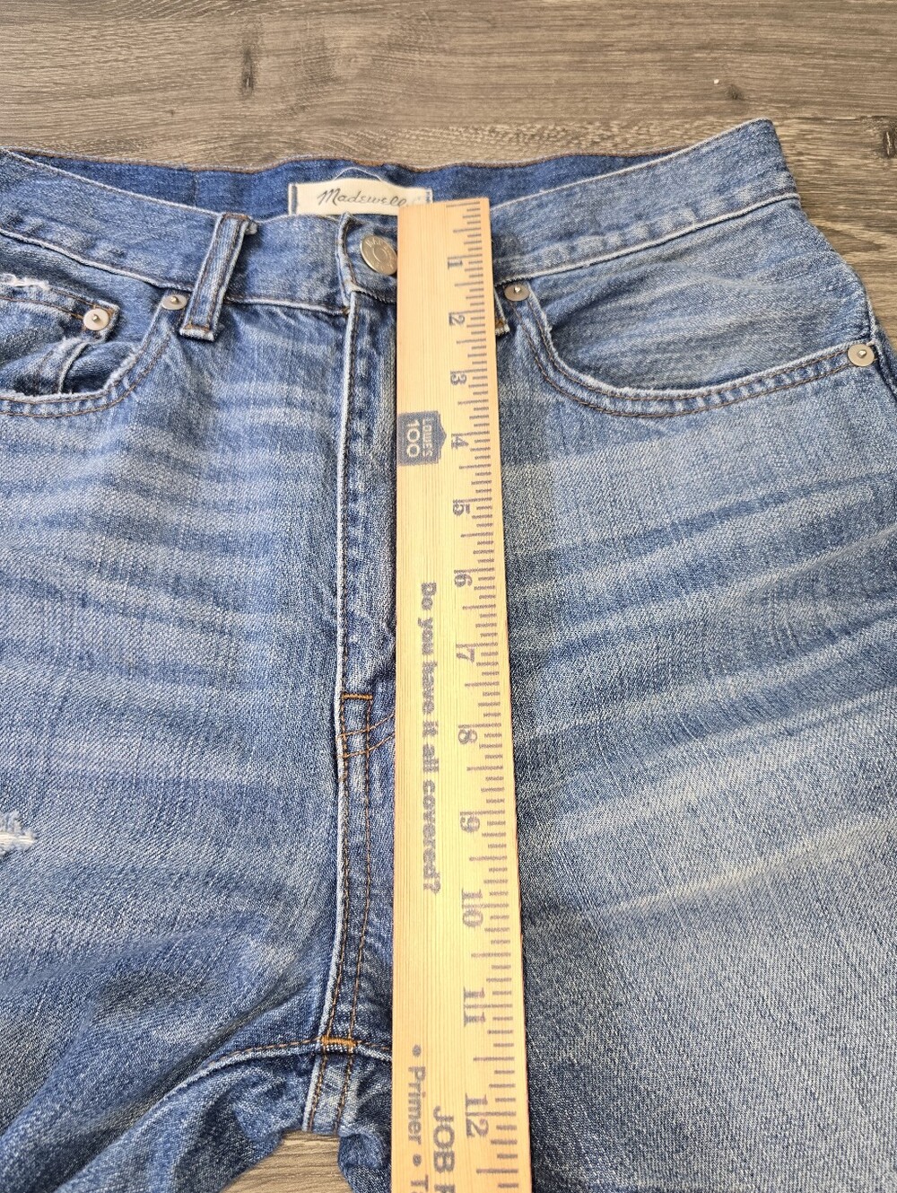 Madewell rigid skinny Distressed cotton jeans size 26 Napa wash - Picture 10 of 11